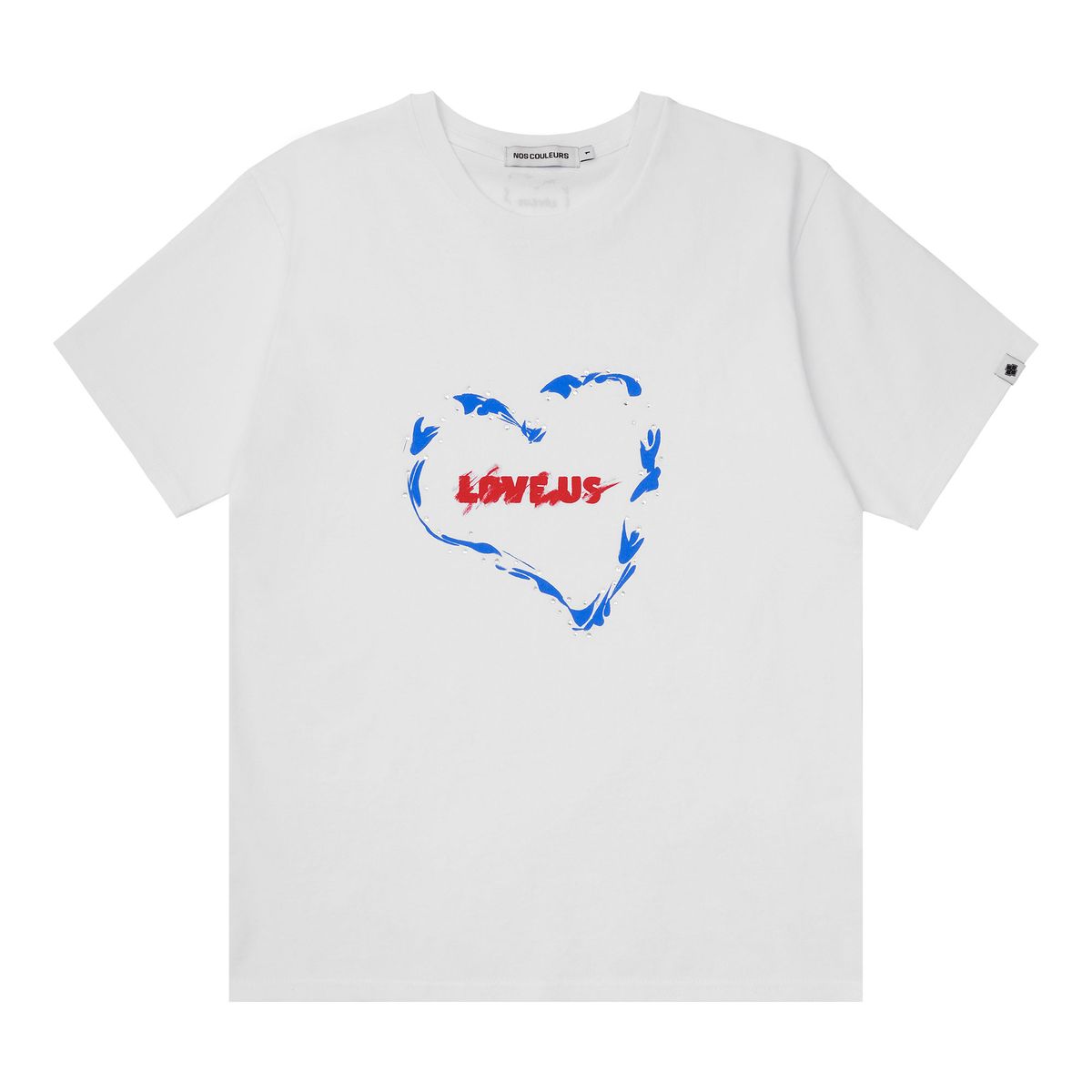 노쿨러스(NOSCOULEURS) LOVE US T-SHIRT WHITE