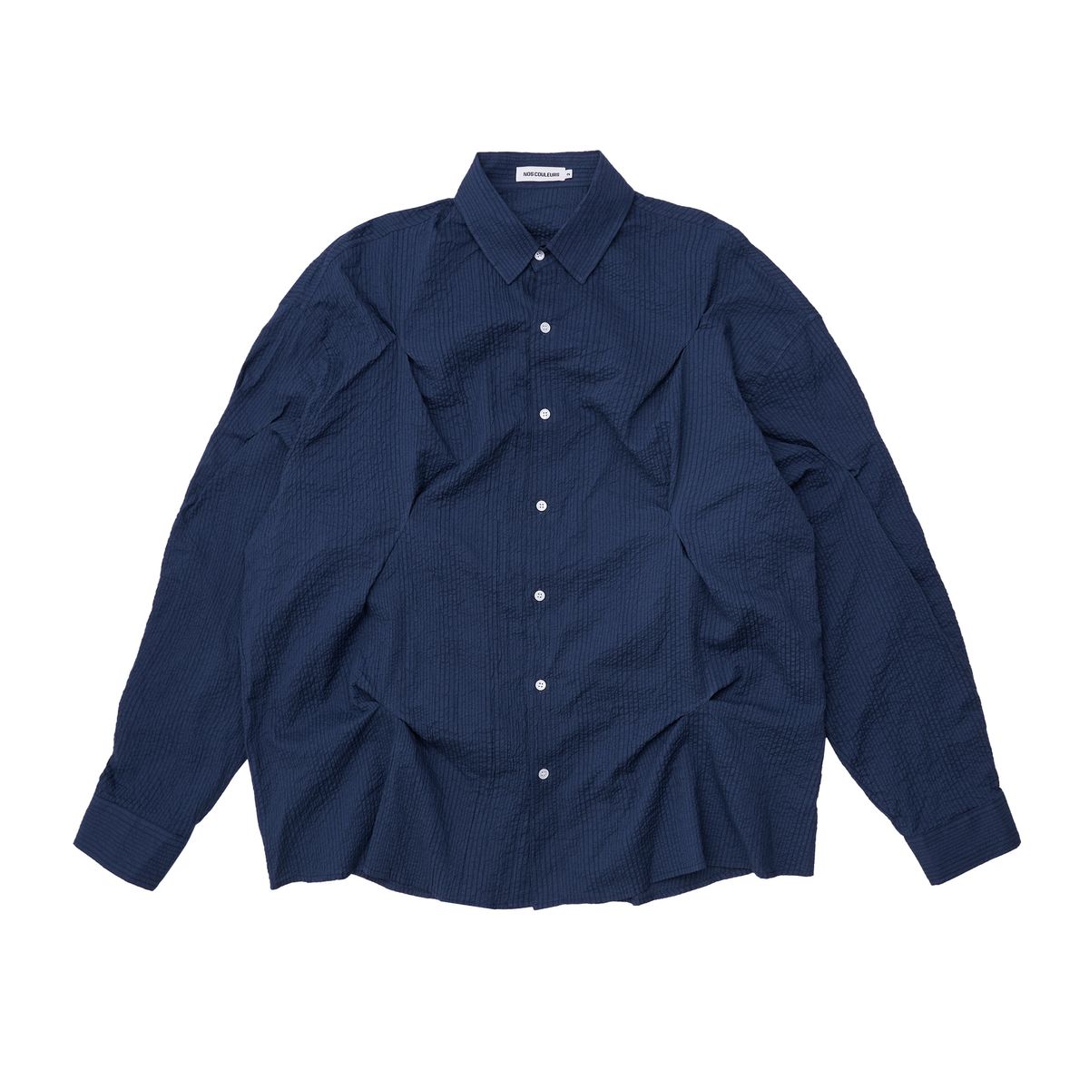노쿨러스(NOSCOULEURS) SEERSUCKER BITE SHIRTS NAVY