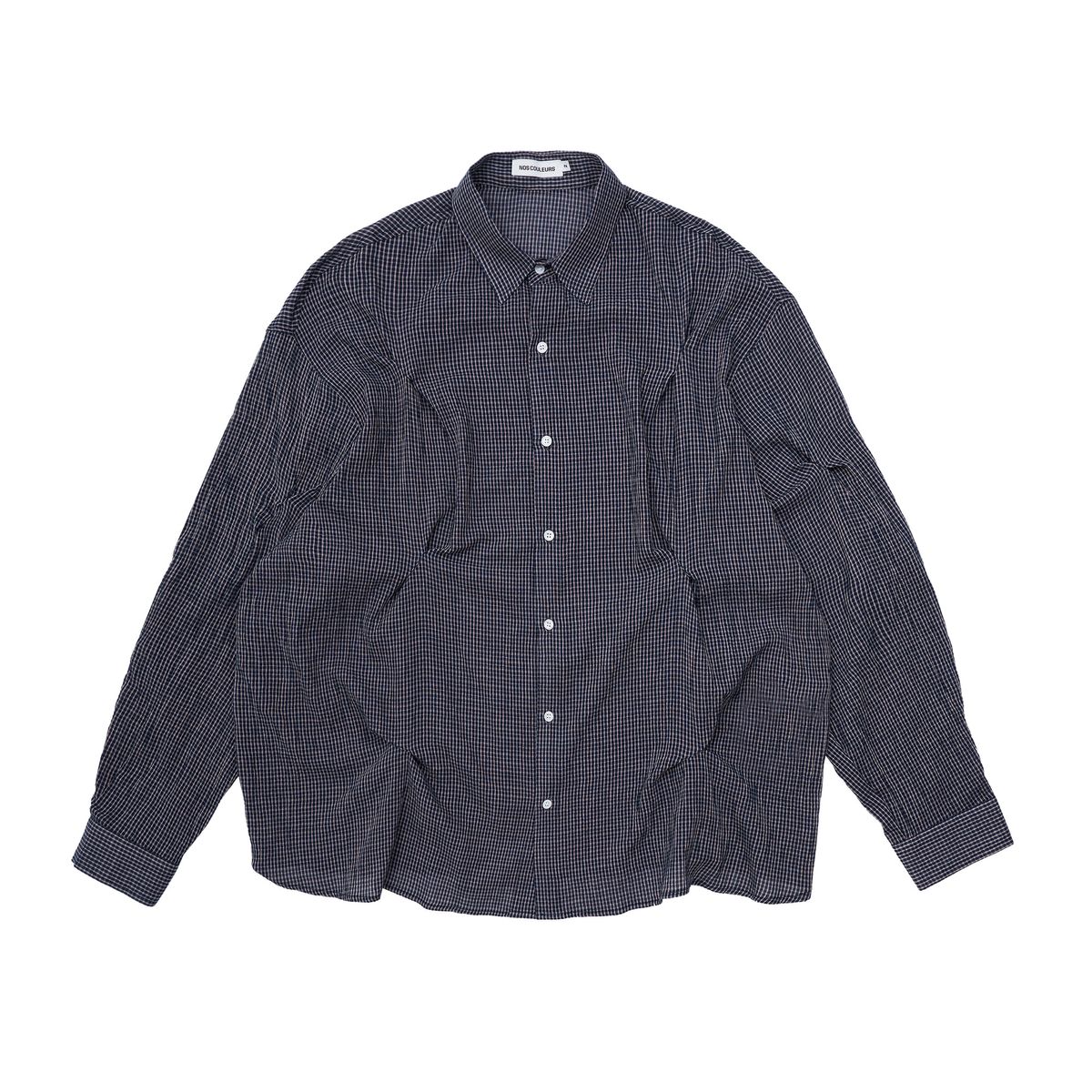 노쿨러스(NOSCOULEURS) SUMMER CHECK BITE SHIRTS BLACK