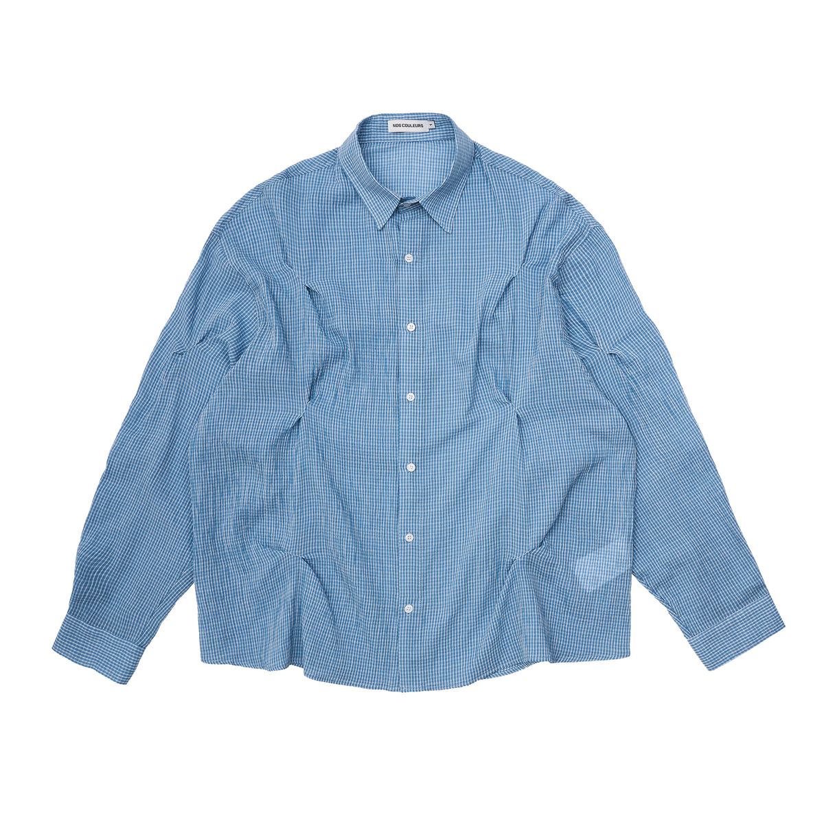 노쿨러스(NOSCOULEURS) SUMMER CHECK BITE SHIRTS SKY