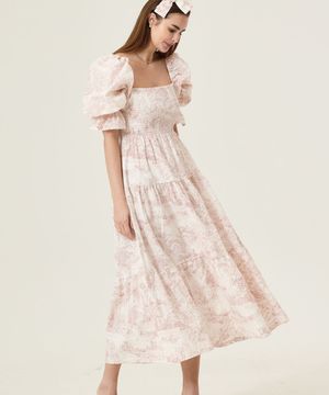 키코 반팔 원피스 베이비핑크