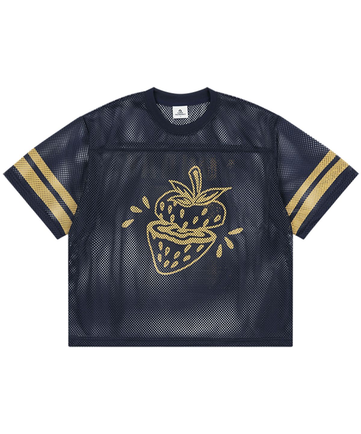 선데이후르츠마켓(SUNDAY FRUIT MARKET) STRAWBERRY MESH TEE NAVY