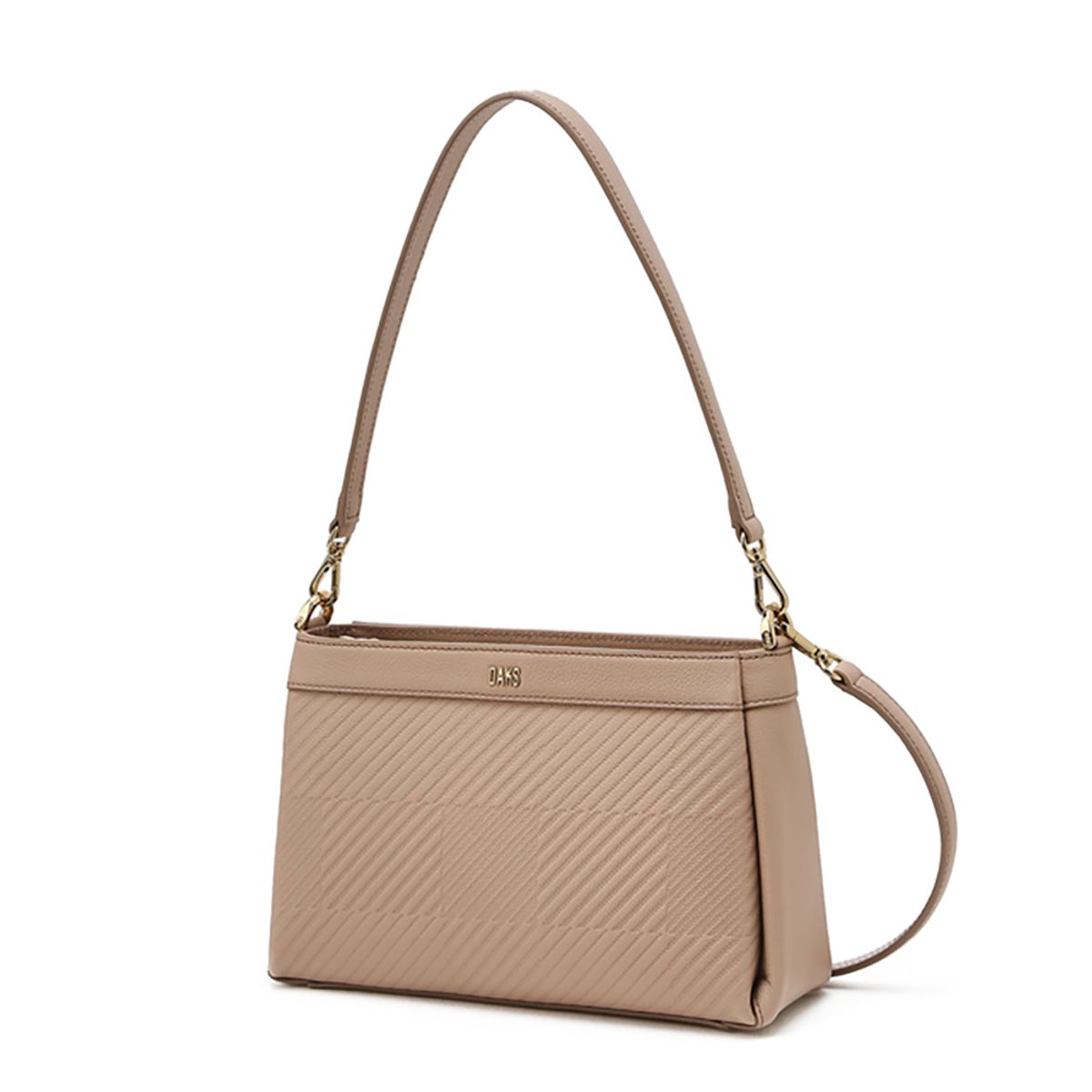 닥스 여성 액세서리(DAKS WOMENS ACCESSORIES) [TRENCH COLLECTION] 베이지 수입가죽 숄더백 S DCBA5E431I2