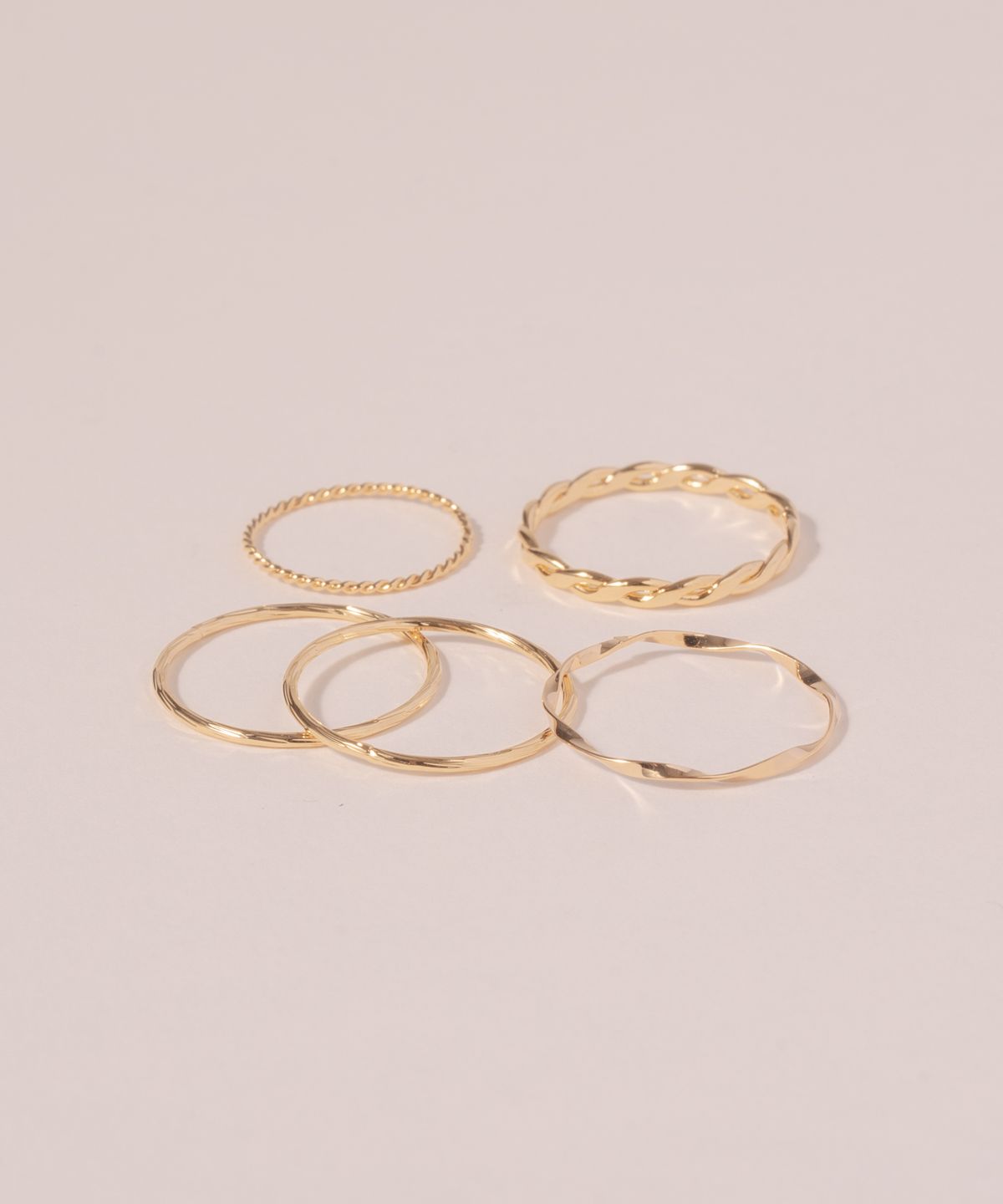노비스도쿄(NOVICE TOKYO) 얇은 로프 반지 5개 세트 Thin Rope Ring 5 set