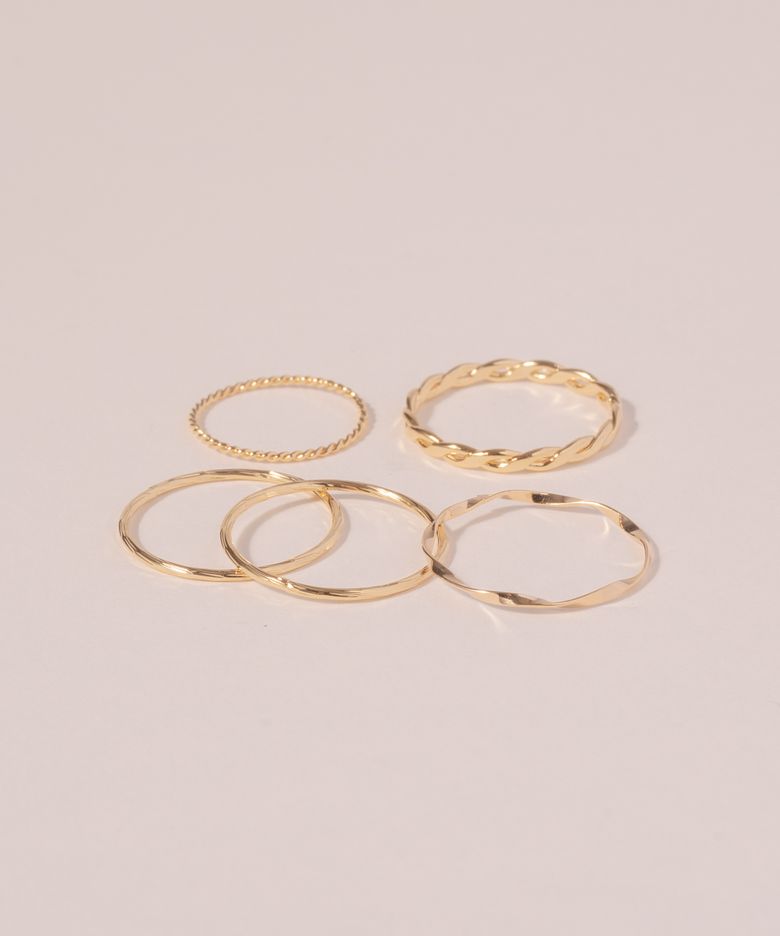 얇은 로프 반지 5개 세트 Thin Rope Ring 5 set