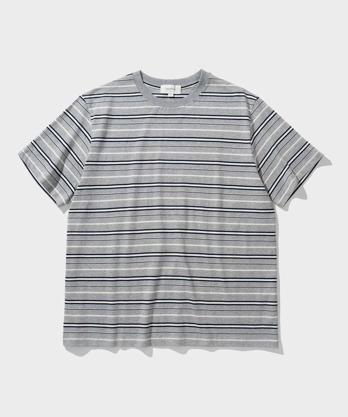 셔터(SHIRTER) FINE STRIPE T-SHIRT (STRIPE GREY)