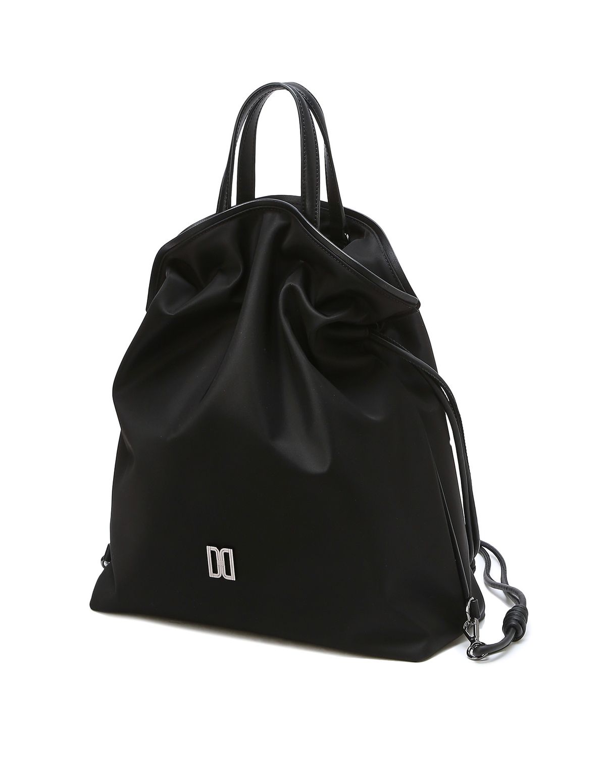 닥스 여성 액세서리(DAKS WOMENS ACCESSORIES) 블랙 DD로고 나일론 원단 백팩 겸 토트백 DCBA4E910BK