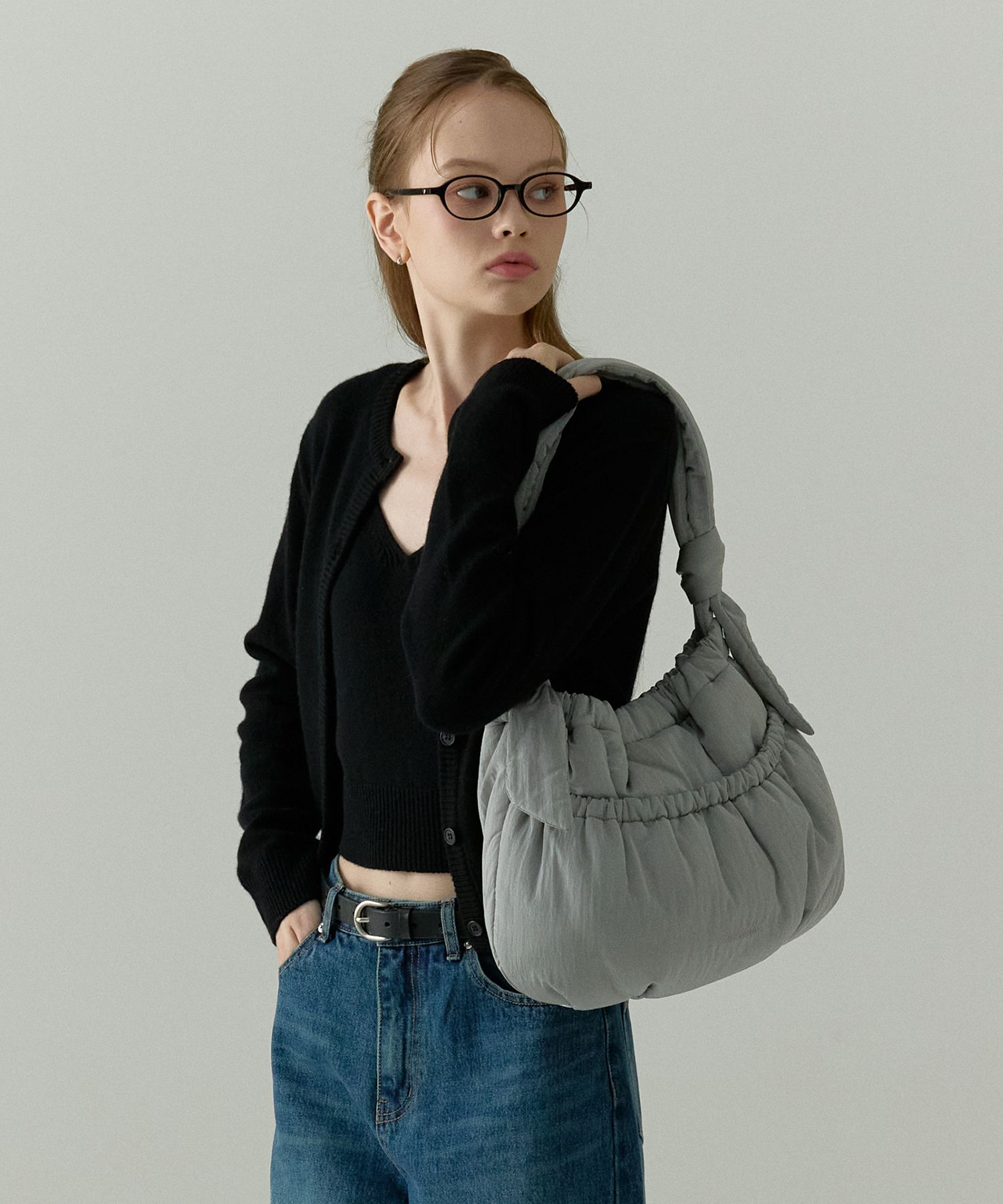 ★OSTKAKA★ Rebow big shirring 3 colors MUSINSA | OSTKAKA Rebow Big Shirring Gray