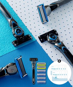 페이스 프레시 스타터킷 면도세트 (면도기+날 총7입)+증정(휴대용 쉐이빙젤 10개)