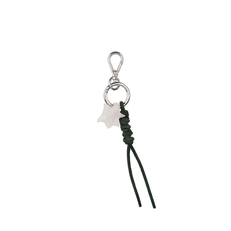 White struggle green keyring