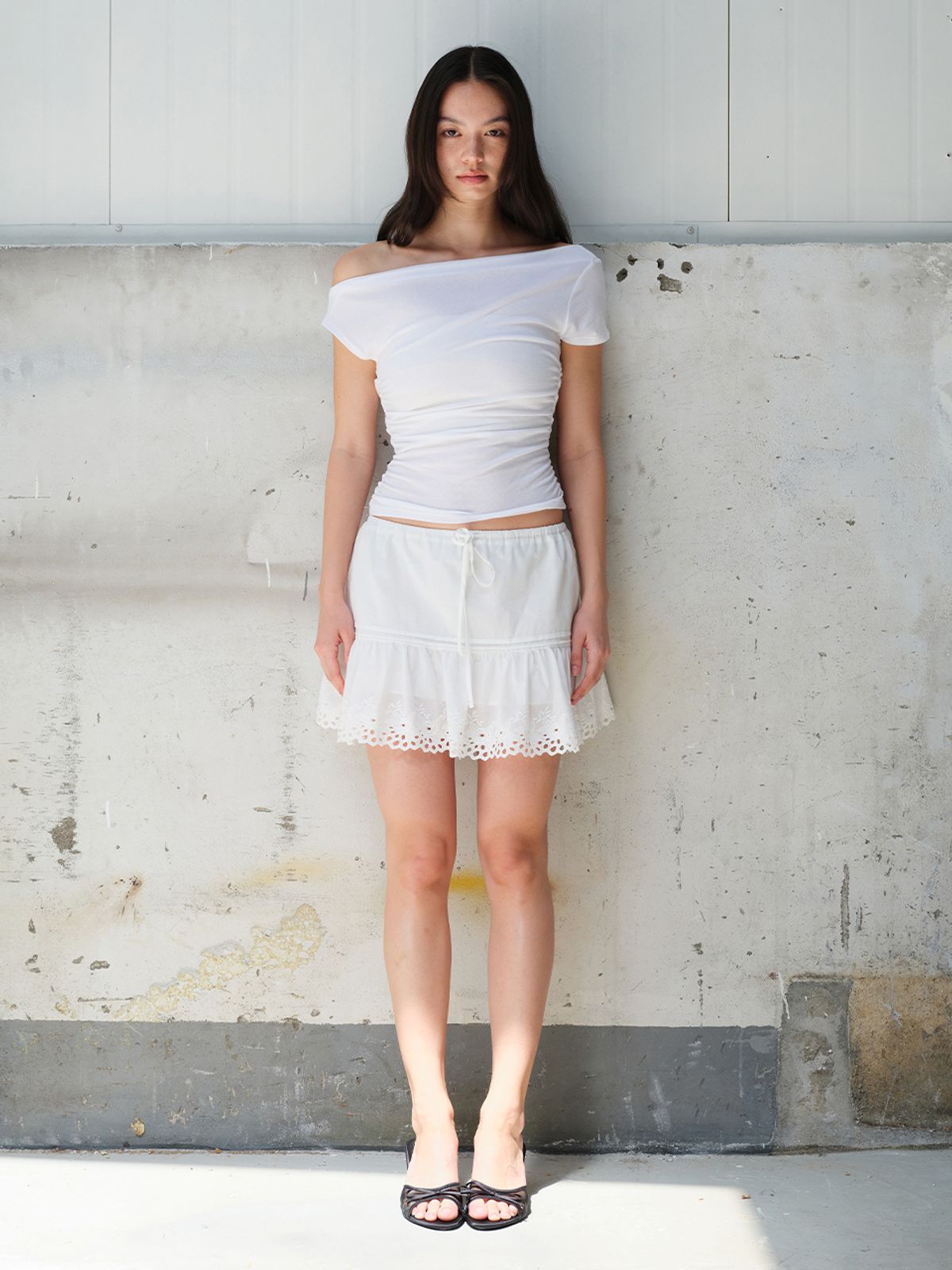 익스파이어드걸(EXPIRED GIRL) Garden Mini Skirt White