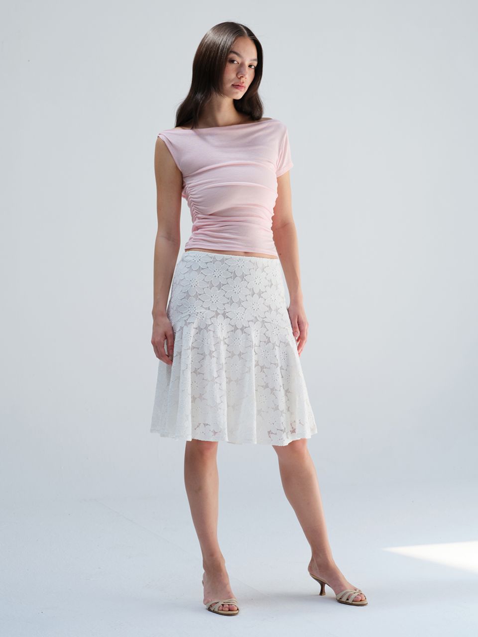 ◇EXPIRED GIRL◇ Maya Lace Top WHITE MUSINSA | Expired Girl Maya Lace Skirt White