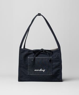 진스 데님 숄더 캔버스백