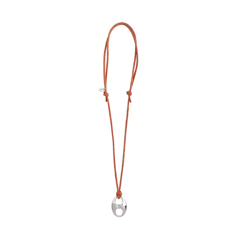 Camel suede pignose necklace