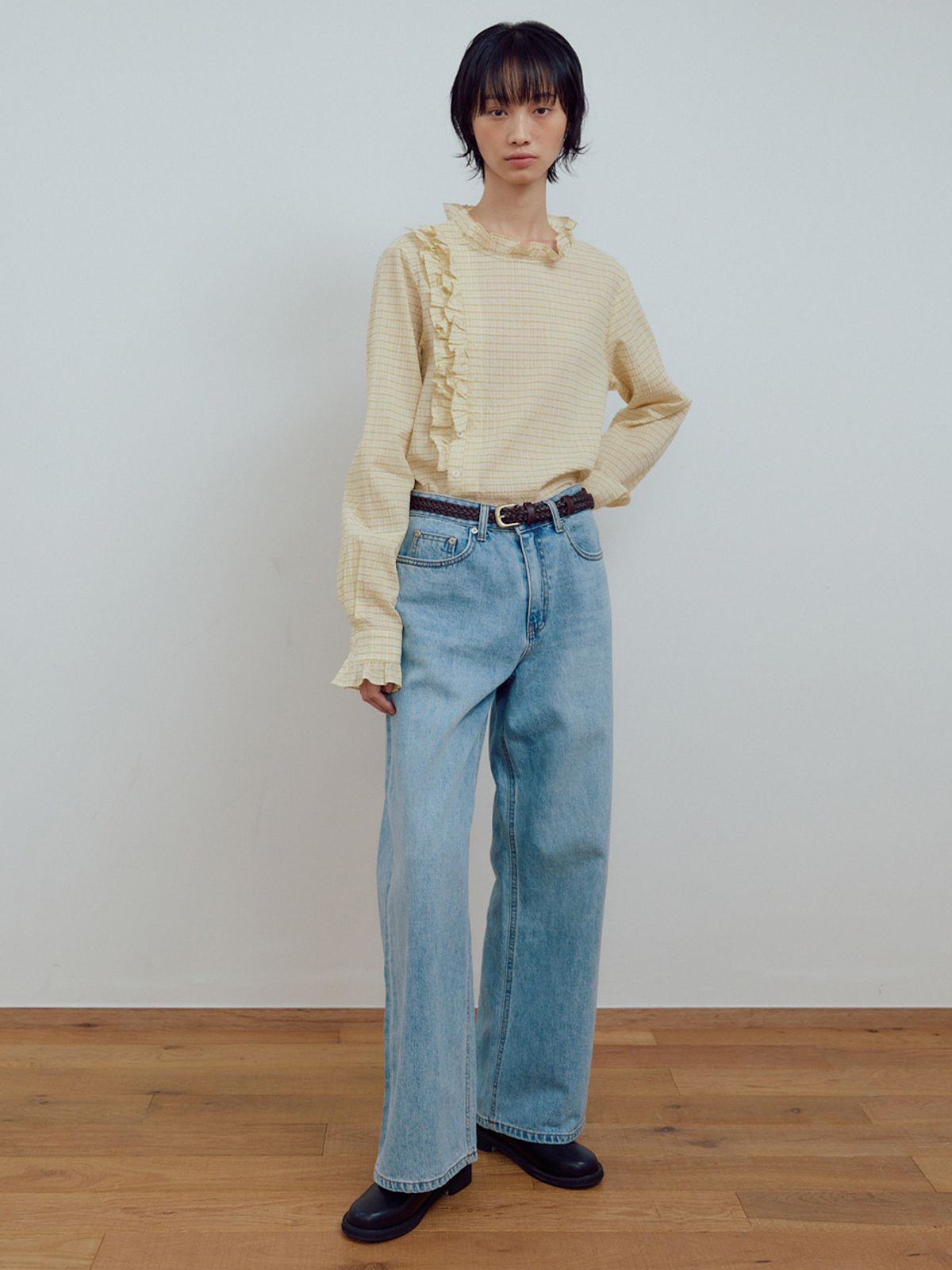 마조네(MA JOURNEE) M WIDE DENIM_LIGHT BLUE