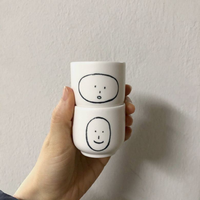 머엉 소주잔(납작이+길쭉이 세트)