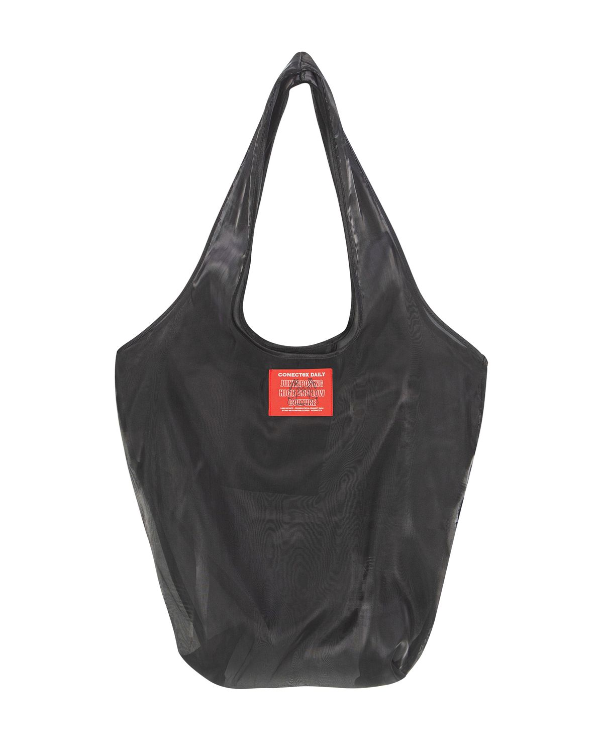 커넥트엑스(CONECTX) Organza x-ray shopper bag two tone black