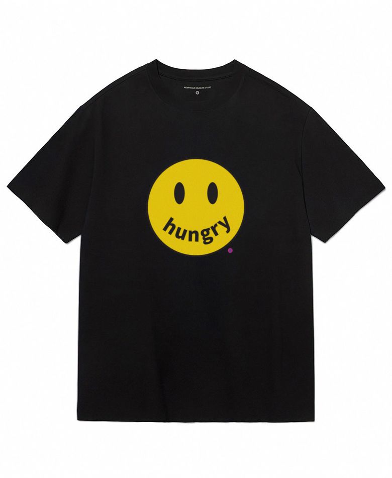 HR smile hungry short tshirt black 스마일 헝그리 블랙 반팔티