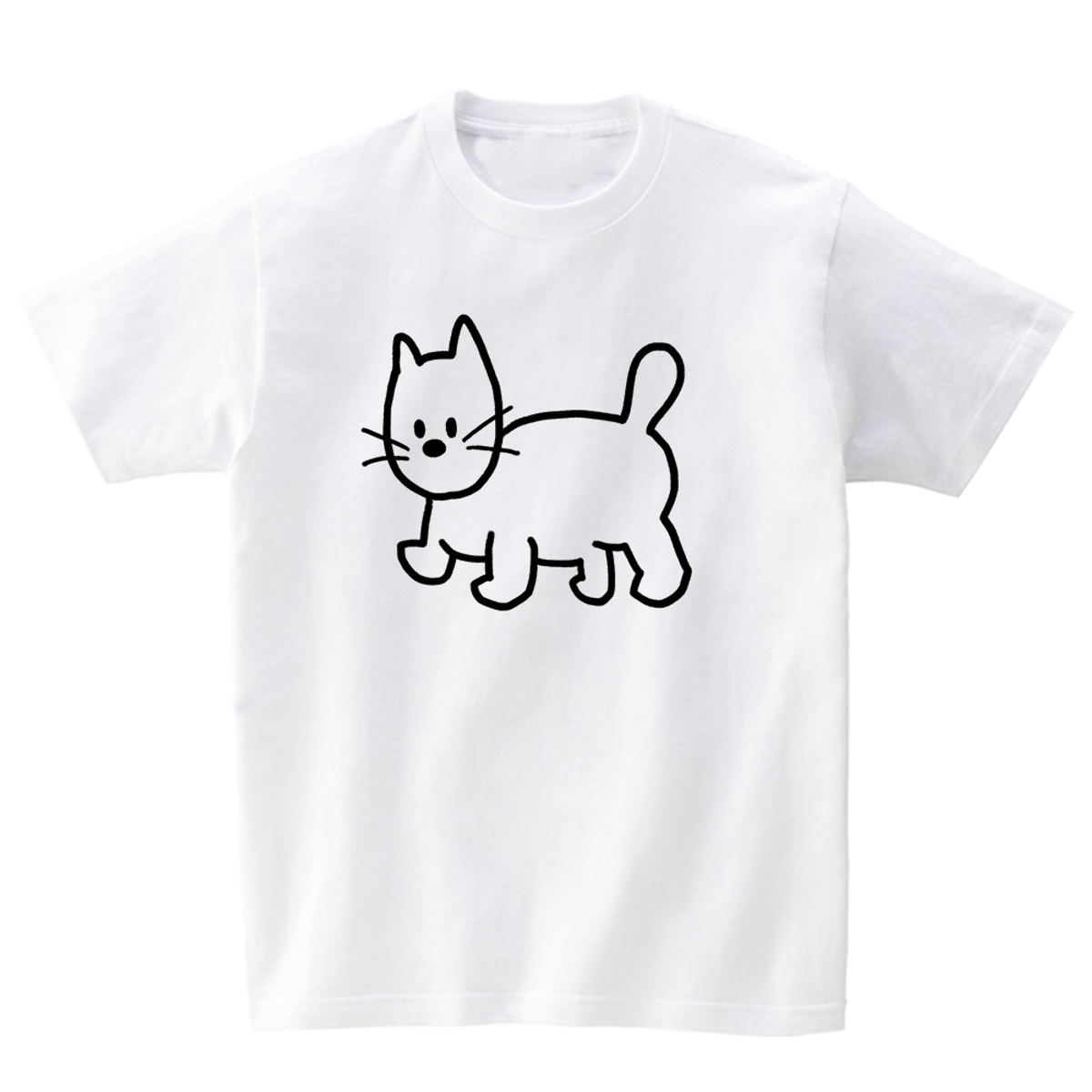 어썸어스(AWESOMEUS) WALKING LINE CAT T-SHIRTS_4COLOR