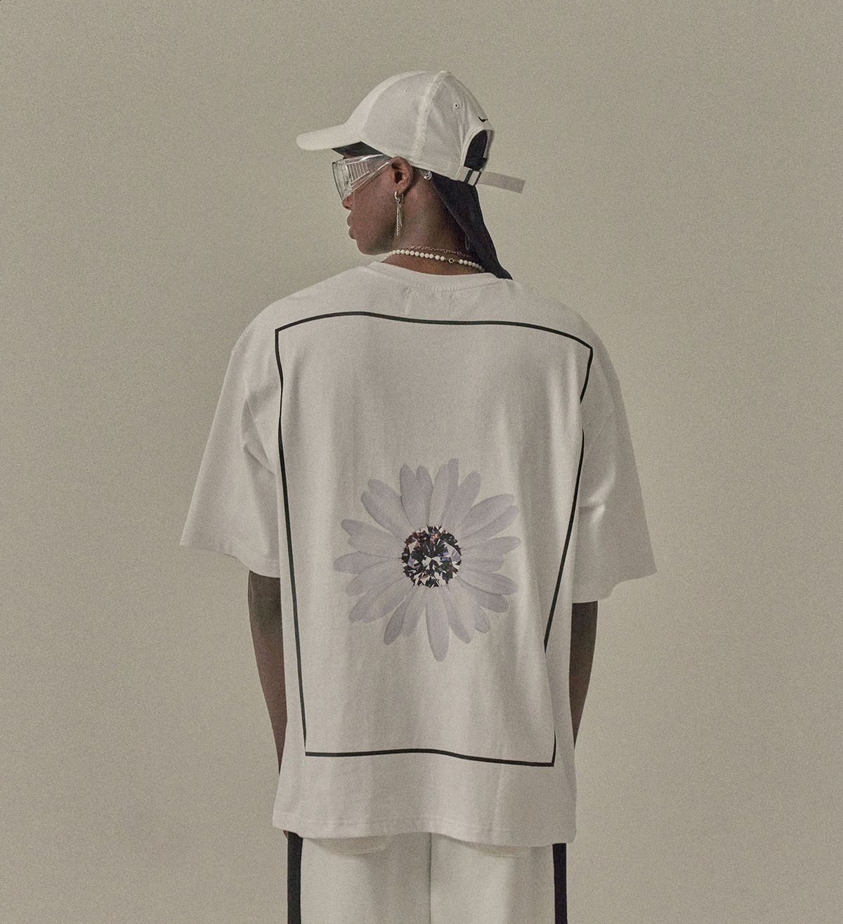 달러플라워(DOLLARFLOWER) DAI$Y PRINTING T-SHIRTS,  WHITE