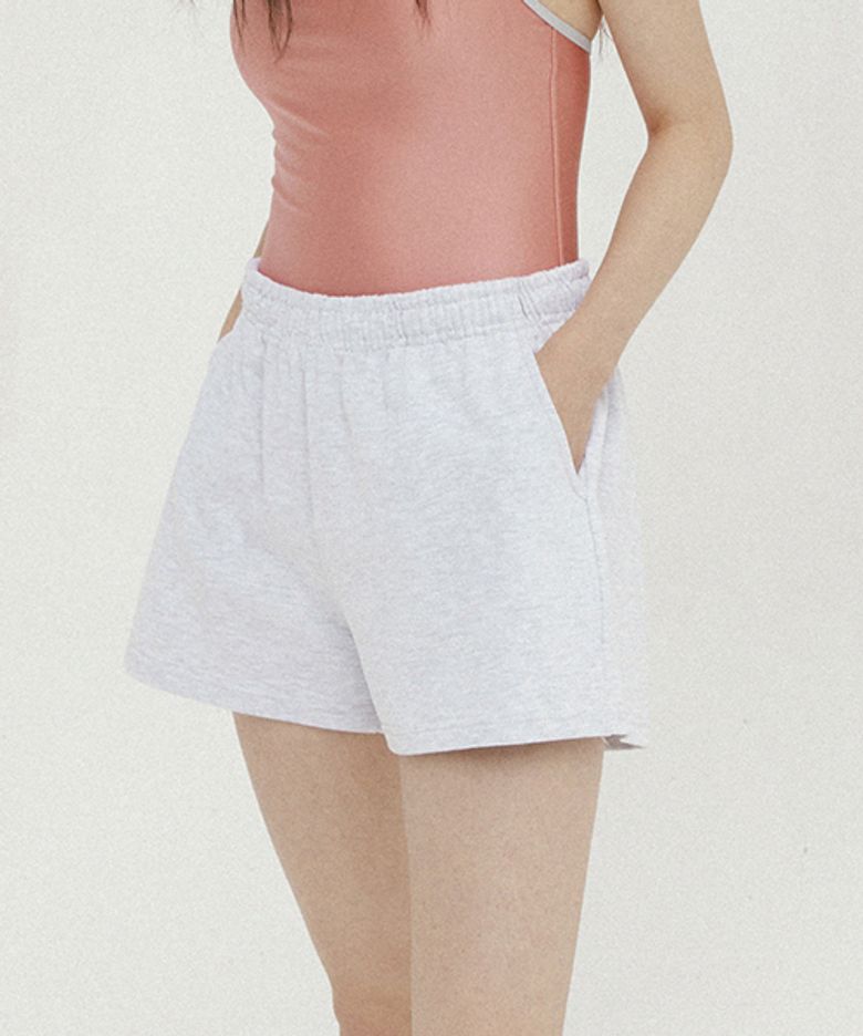 soft pocketed shorts-melange