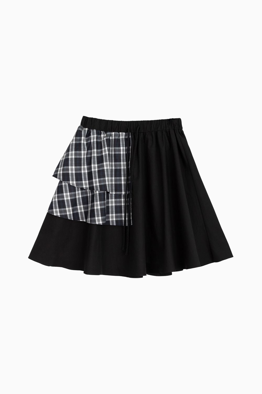 MUSINSA | OHESHIO CANCAN COLORED SKIRT, BLACK CHECK