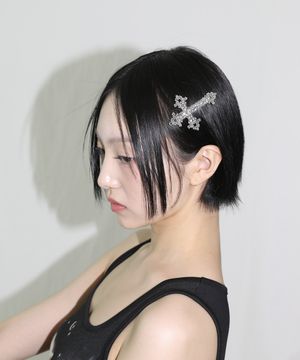 고딕 십자가 헤어 핀