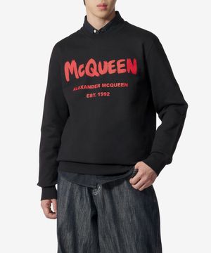 레드 그래피티 맨투맨 - 블랙 / 688713QTAAB0509