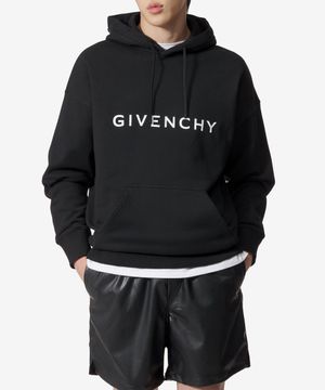 아키타입 멜턴 슬림핏 후드 - 블랙 / BMJ0HC3YAC001