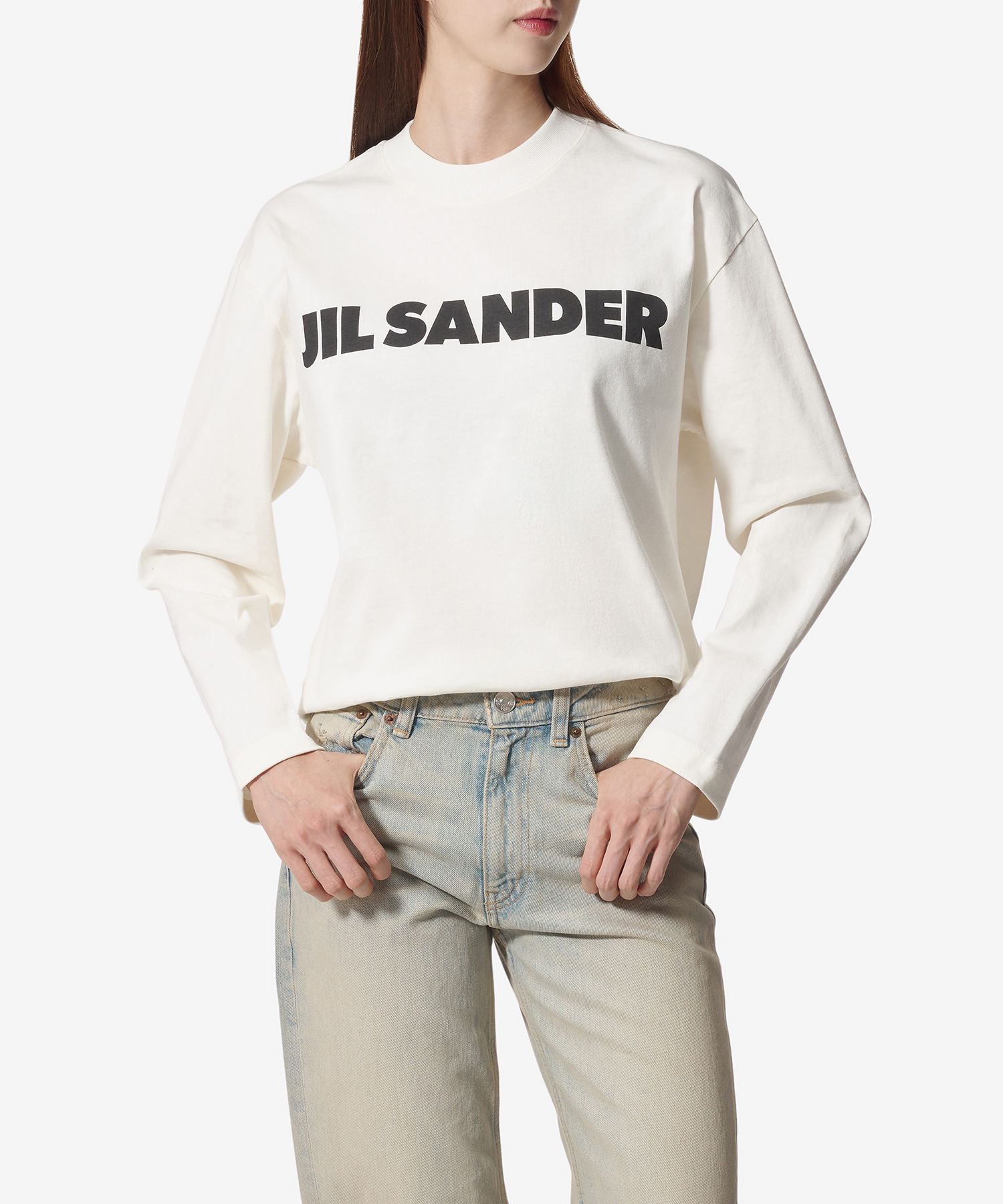★Jil Sander★ Big Logo T-Shirt Porcelain J02GC0107J45148102 MUSINSA | JIL SANDER Big Logo T-Shirt - Porcelain