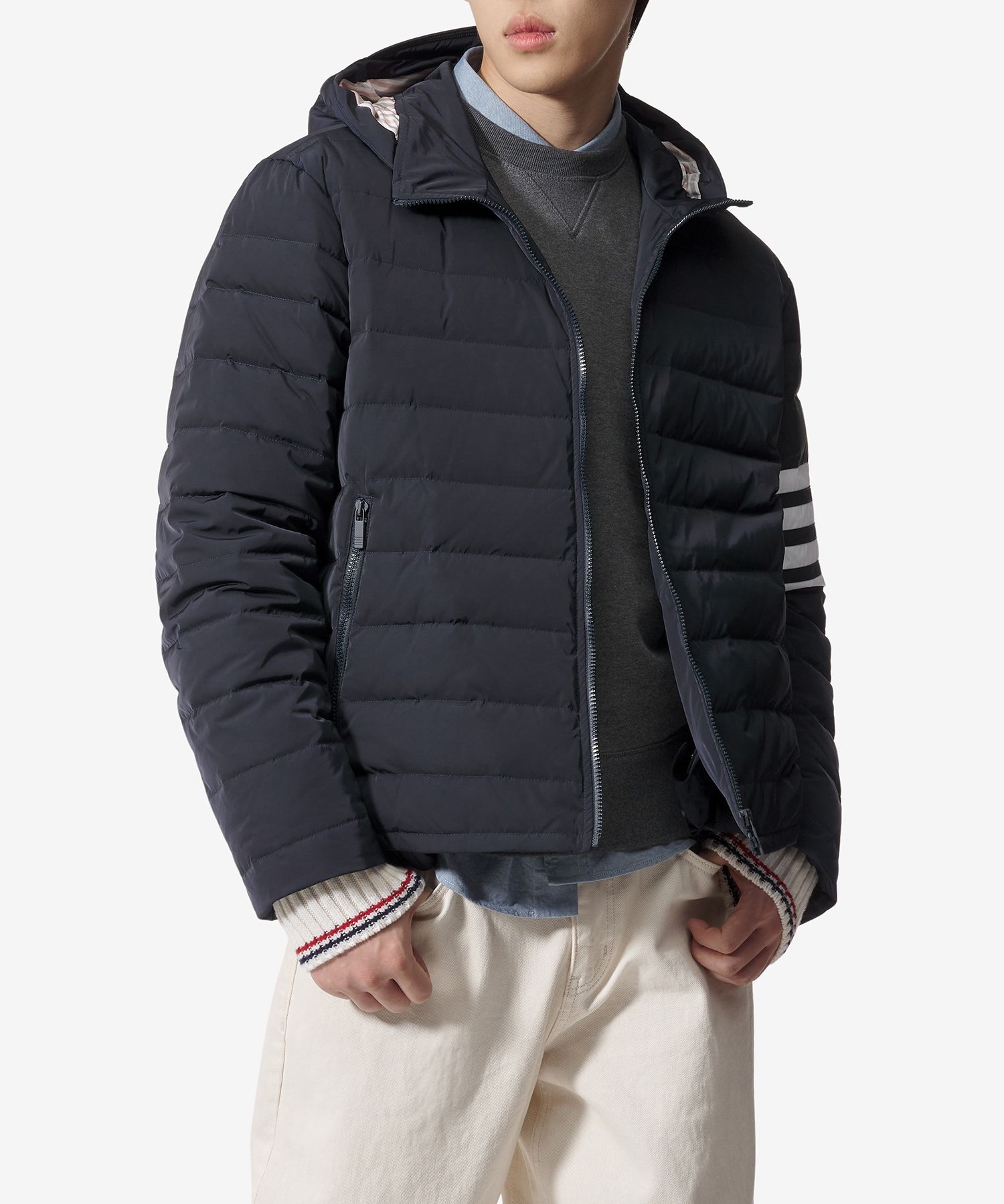 人気アイテムランキング | MUSINSA THOM Ski 4-Bar Filling Down Twill Poly Navy BROWNE ニット/セーター