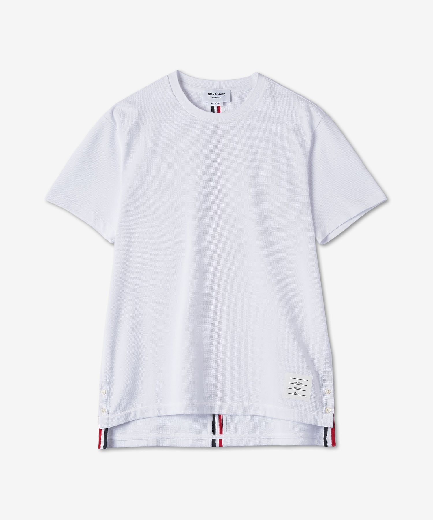 Tシャツ・カットソー THOM BROWNE SS24 COTTON PIQUE T-SHIRT (MJS056A_00050100) MUSINSA | THOM BROWNE Cotton Pique Center Back Stripe