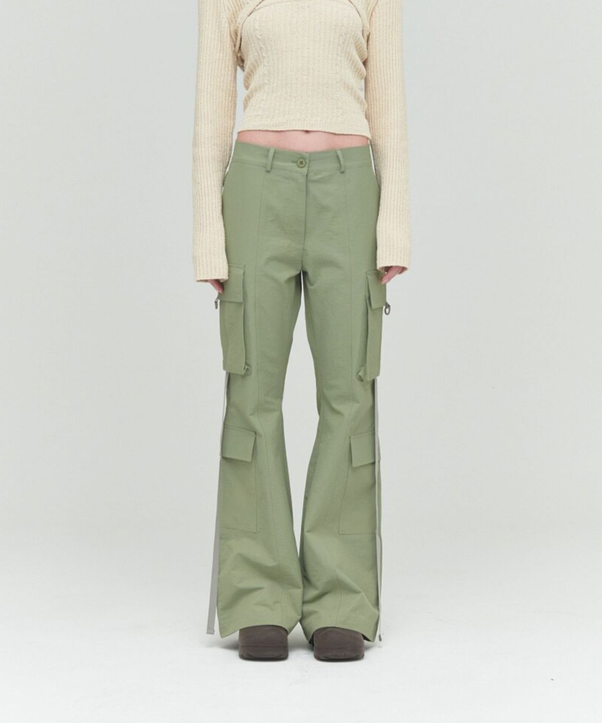 더포르타(THEPORTA) STRAP CARGO PANTS, KHAKI