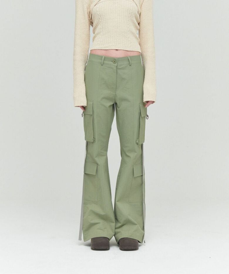 STRAP CARGO PANTS, KHAKI