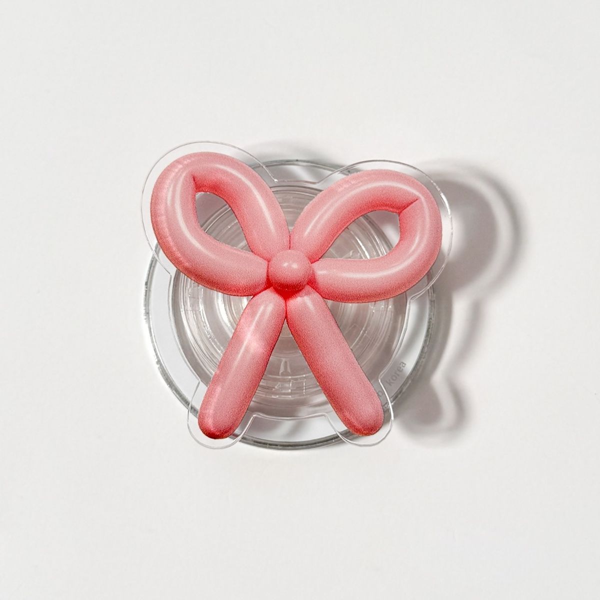 에이쓰리비쓰리(A3B3) [맥세이프 아크릴 톡 ] Balloon Ribbon Pink 벌룬 리본 핑크