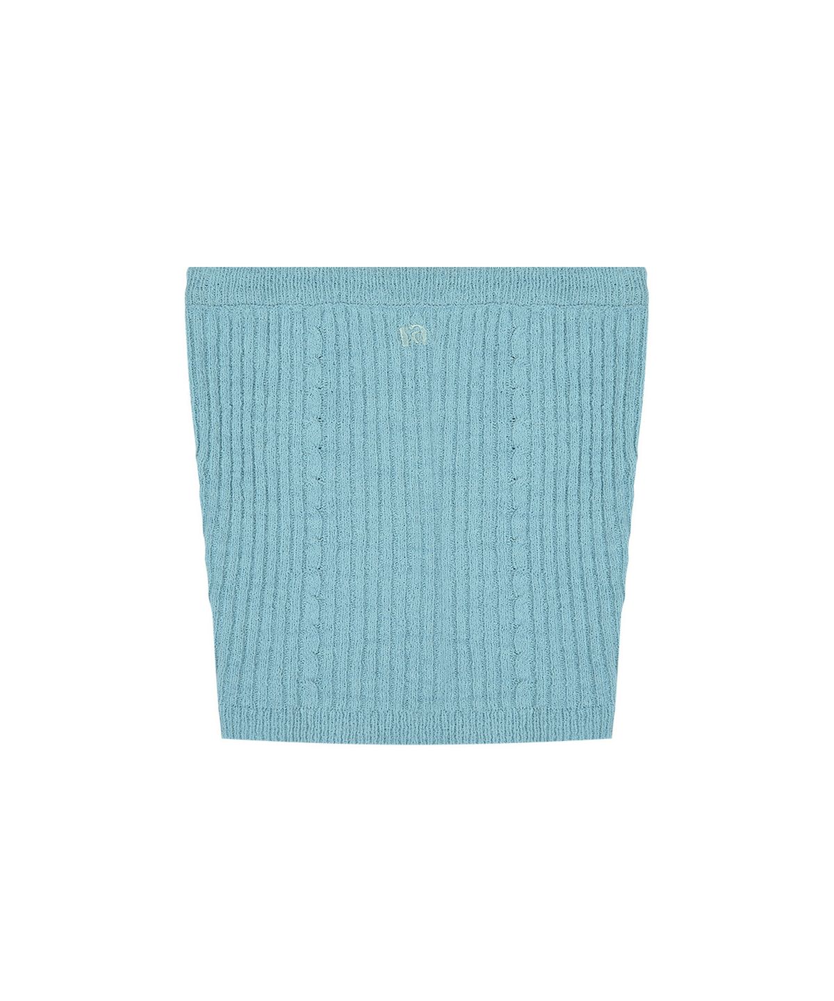더포르타(THEPORTA) BOUCLE KNIT TOP, SKY BLUE