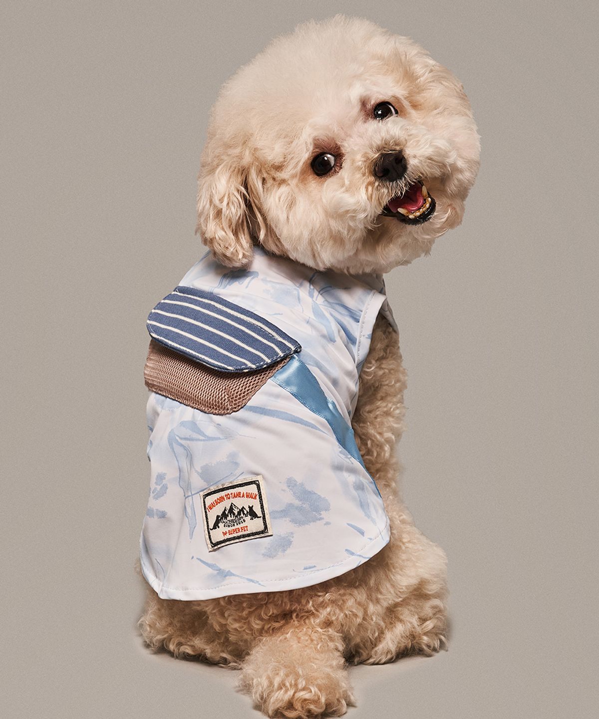 도그아이(DOGI) 강아지여름옷 쿨링 포켓쿨팩티 블루