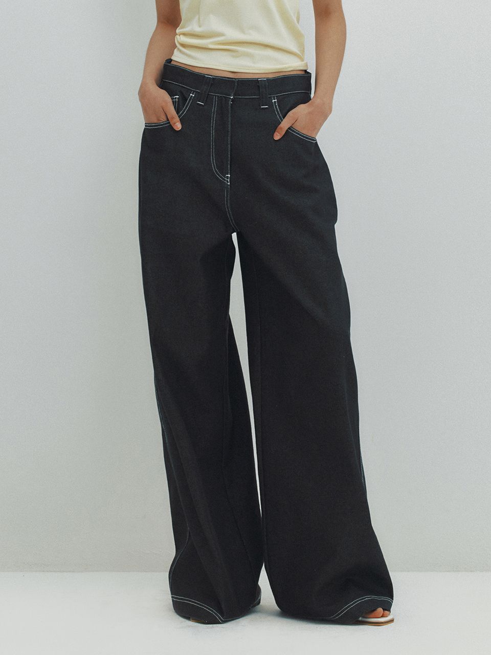 ★MEENDERI★LONG WIDE DENIM PANTS - INDIGO★正規品/直送料込 MUSINSA | MEENDERI LONG WIDE DENIM PANTS - INDIGO