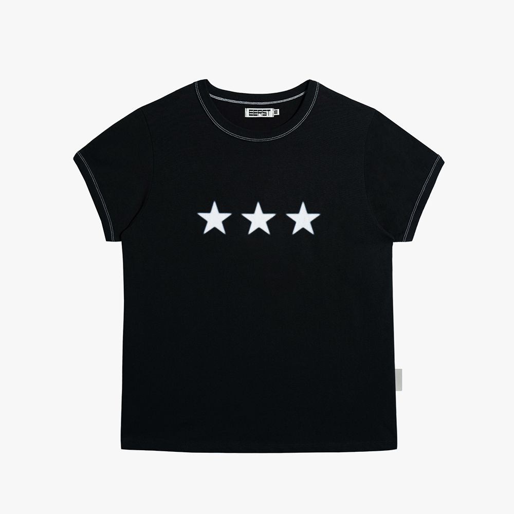 [EERST] Star Ringer T-shirt ☆送料込☆ MUSINSA | EERST Star Ringer T-shirt [Black]