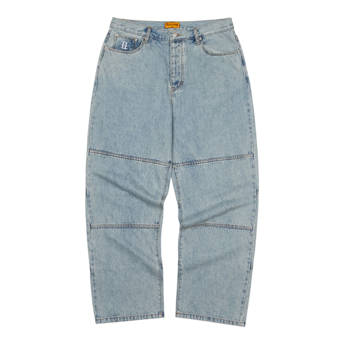 헤레시(HERESSY) F*CK OFF WITH THAT SHIT DENIM PANTS LIGHT BLUE