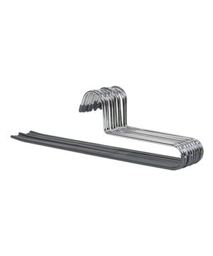 PVC 논슬립 1단 바지걸이 10개 [그레이]