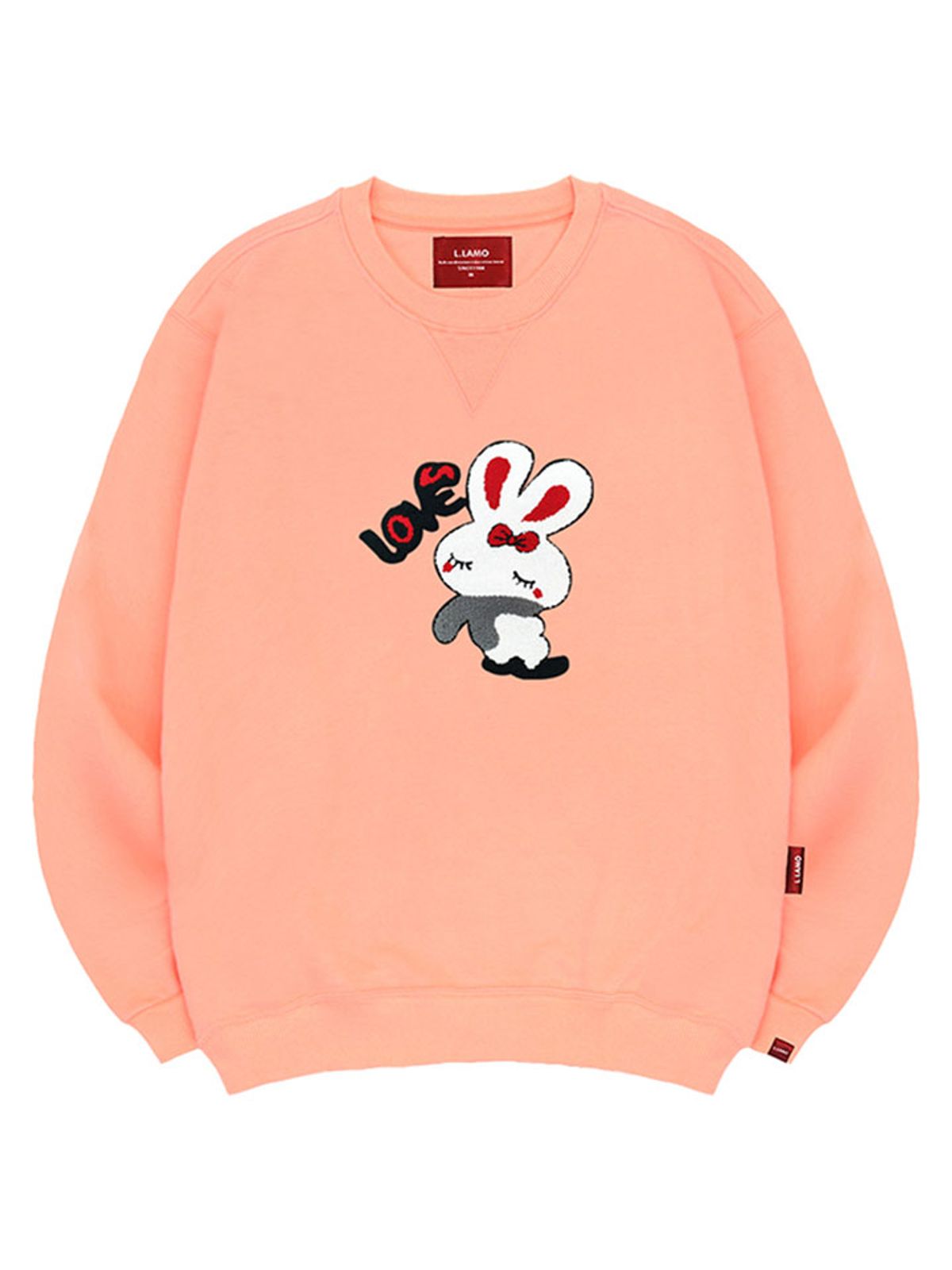 엘라모(LLAMO) 부클래빗 맨투맨 남녀공용 빅사이즈 S~4XL