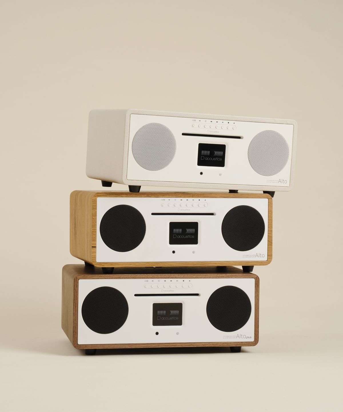 디어쿠스틱(D ACOUSTICS) 알토 크림 미니 컴포넌트 블루투스 오디오 CD플레이어