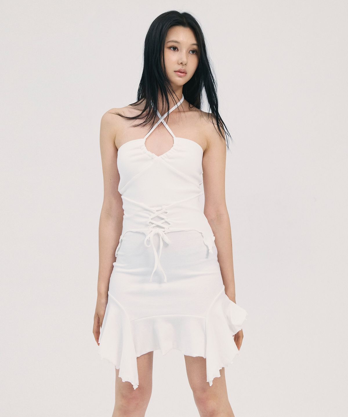 비에이블투(B ABLE TWO) ophelia sleeveless dress-white