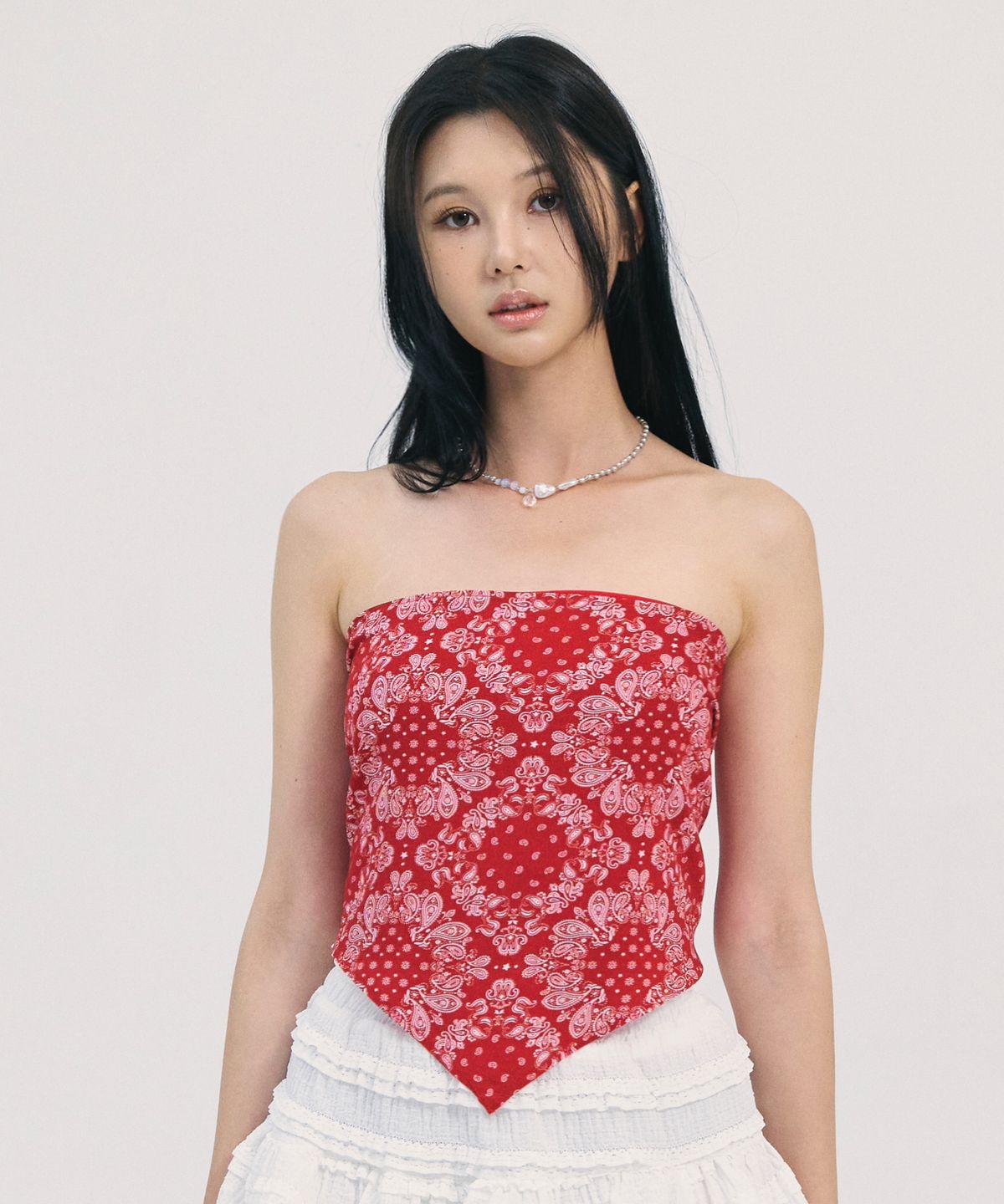 비에이블투(B ABLE TWO) rin paisley top-red