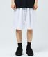 버뮤다 와이드핏 원턱 트레이닝 반바지 - 화이트멜란지