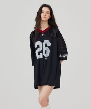 26 블록 오버핏 반팔 티셔츠 블랙