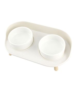 강아지 타이디 도자기식기세트 아이보리