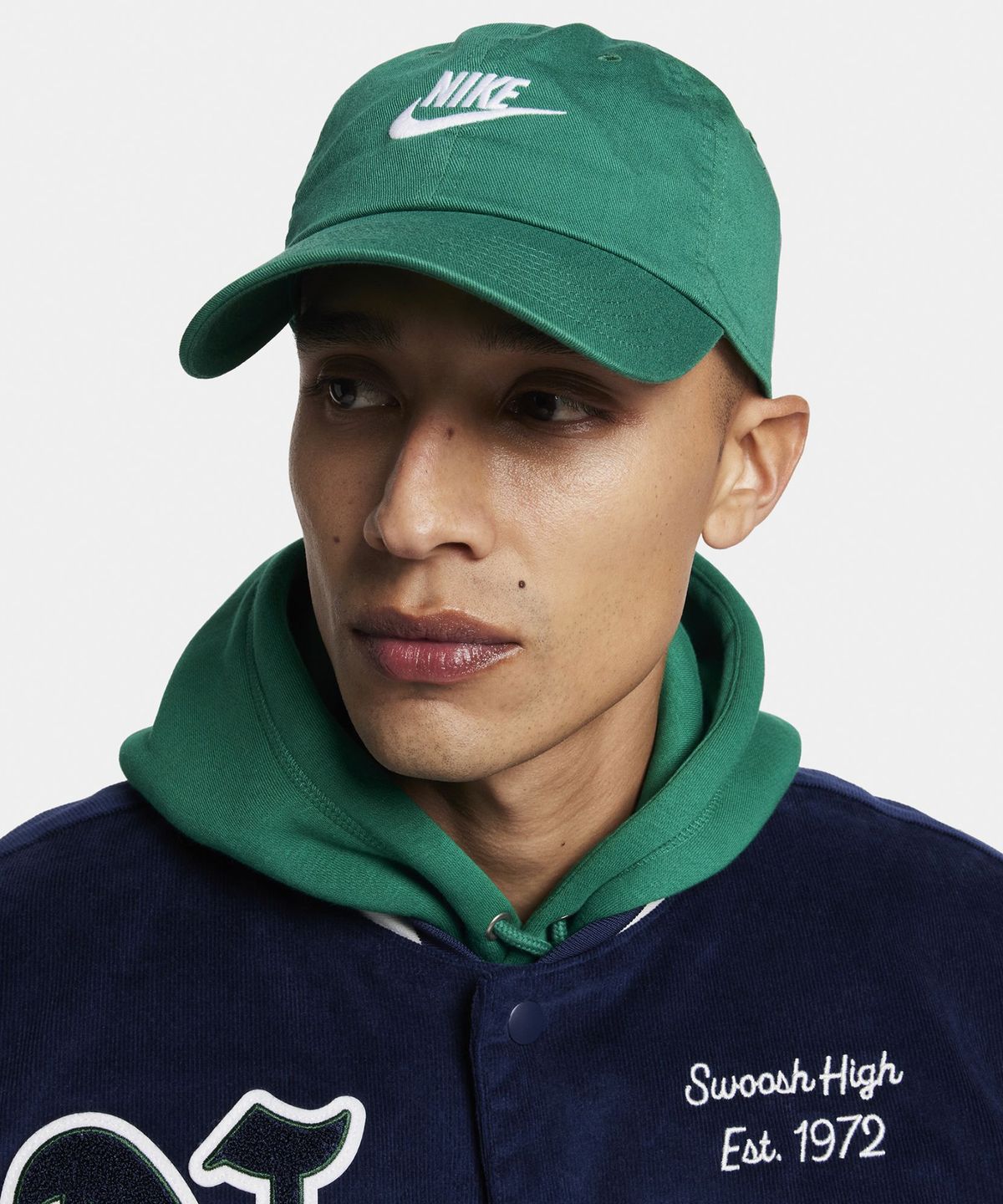 나이키(NIKE) 클럽 언스트럭처드 퓨추라 워시 캡 - 말라카이트:화이트 / FB5368-365