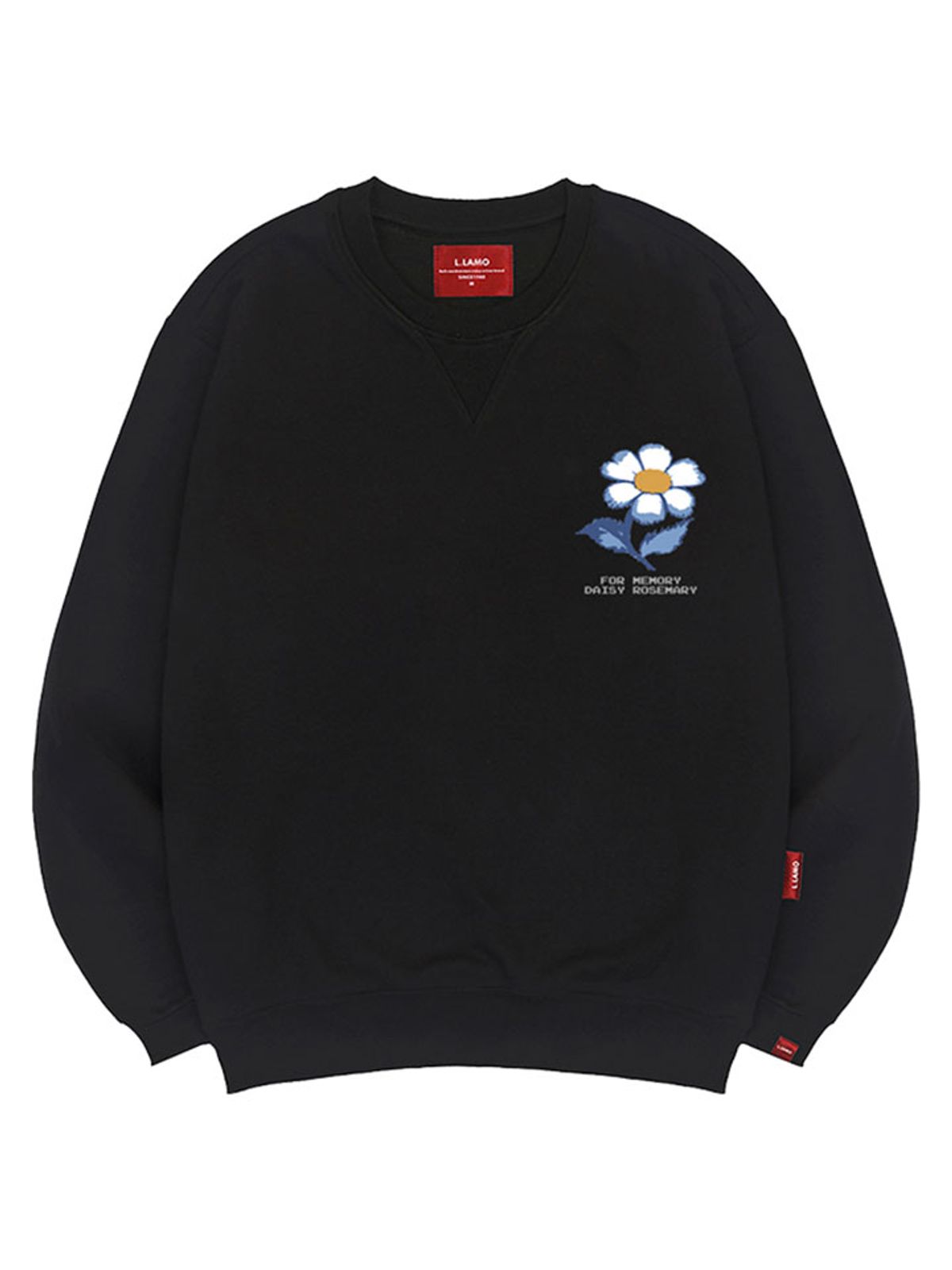 엘라모(LLAMO) 메모리데이지 맨투맨 남녀공용 빅사이즈 S~4XL